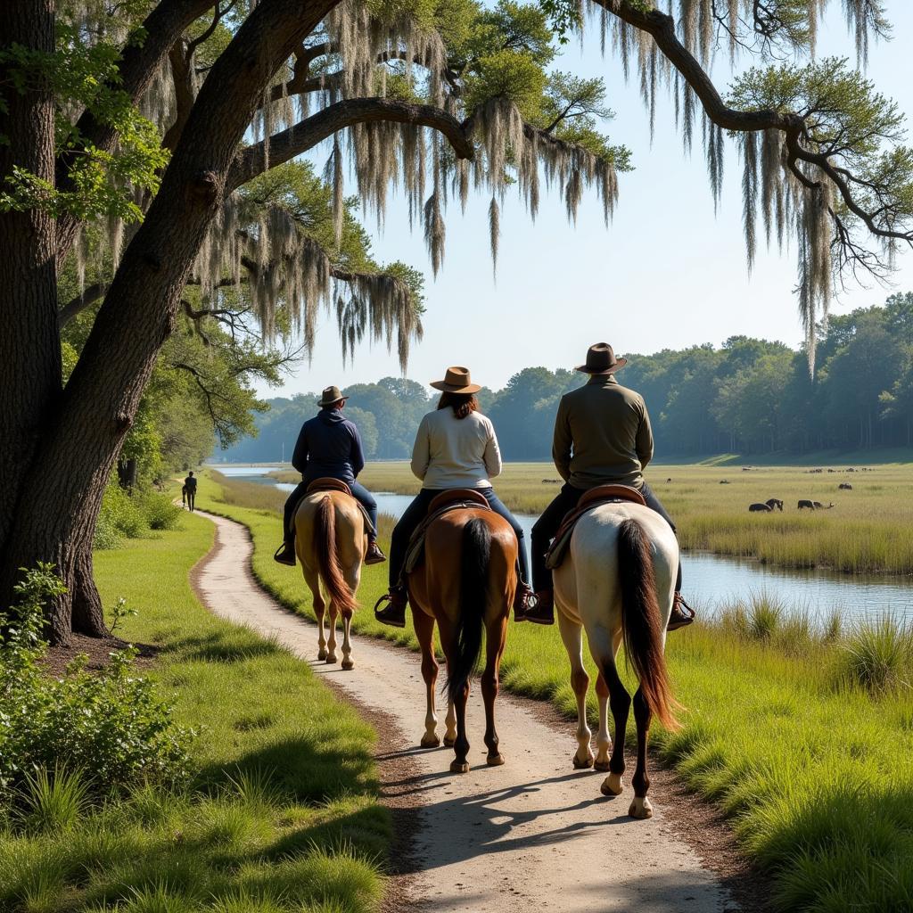 Horseback Riding on Lowcountry Trails near Little Horse Island