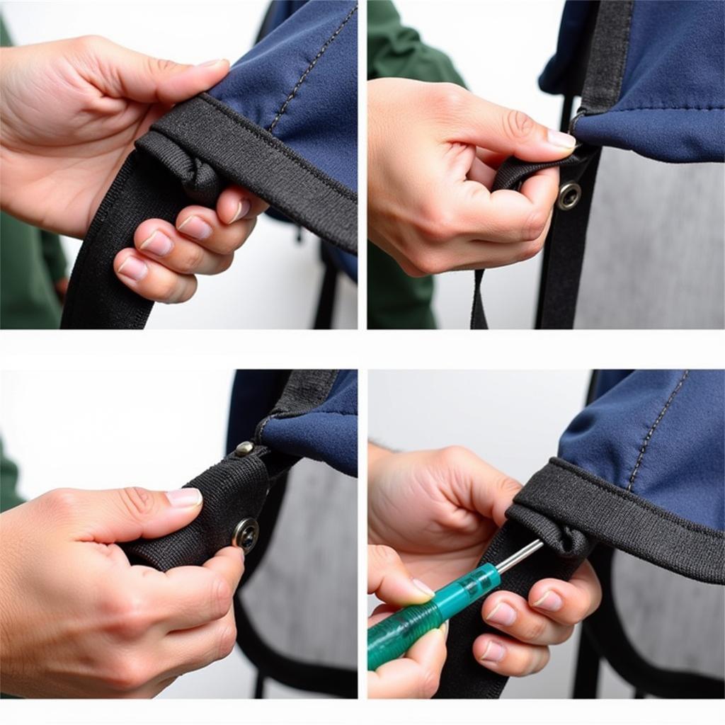 Installing Replacement Hardware on a Horse Blanket Using a Screwdriver