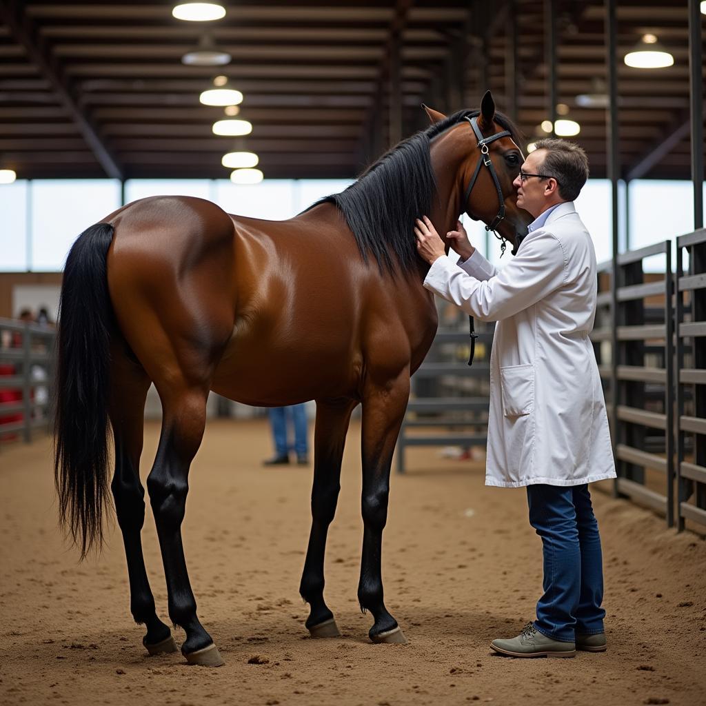 Assessing Horses at an Iowa Horse Auction