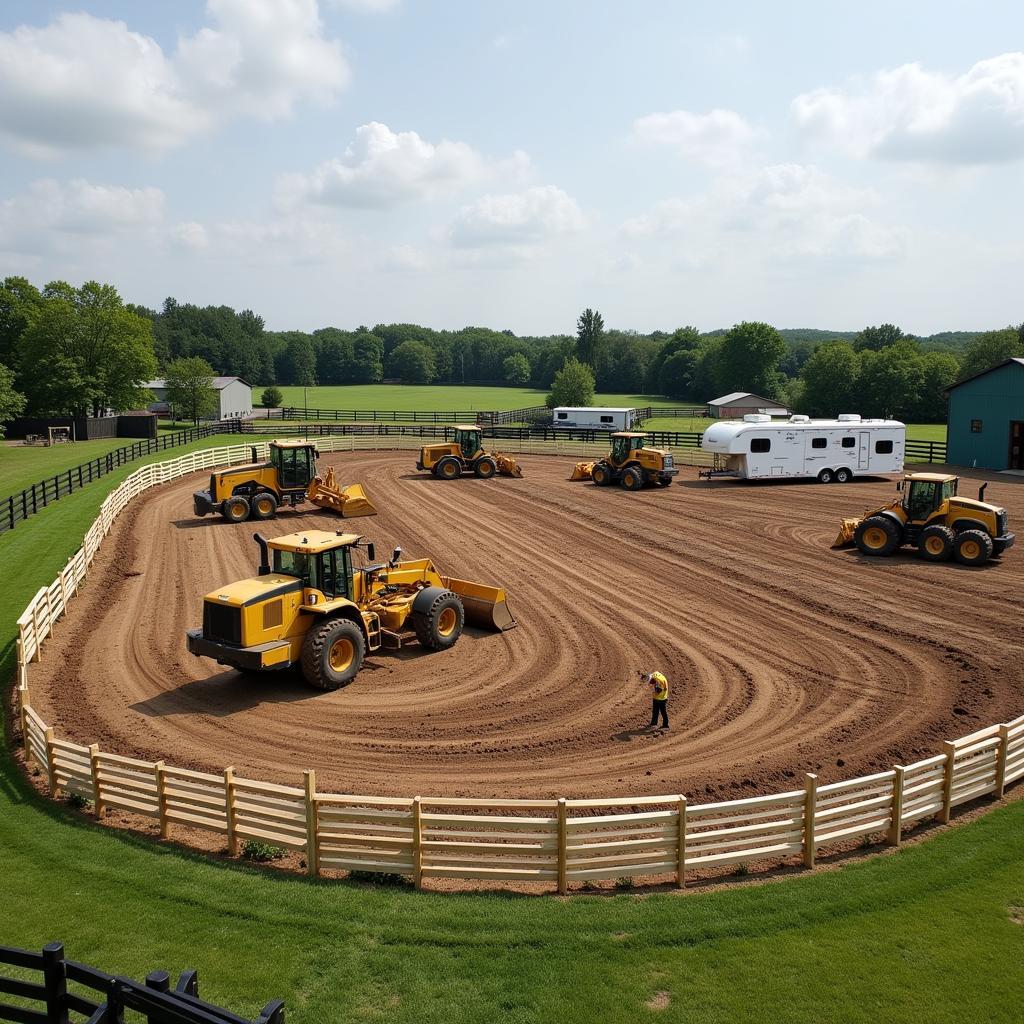 Development of a Horse Riding Arena Using Heavy Equipment