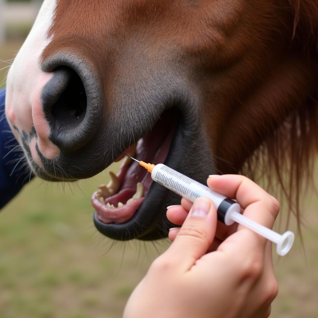 Administering Ivermectin to a Horse