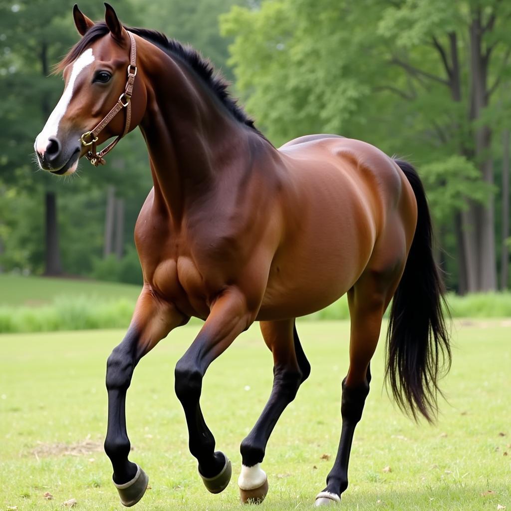 A rider demonstrates the various gaits of a Kentucky Mountain Horse, showcasing the smooth and comfortable single-foot gait.