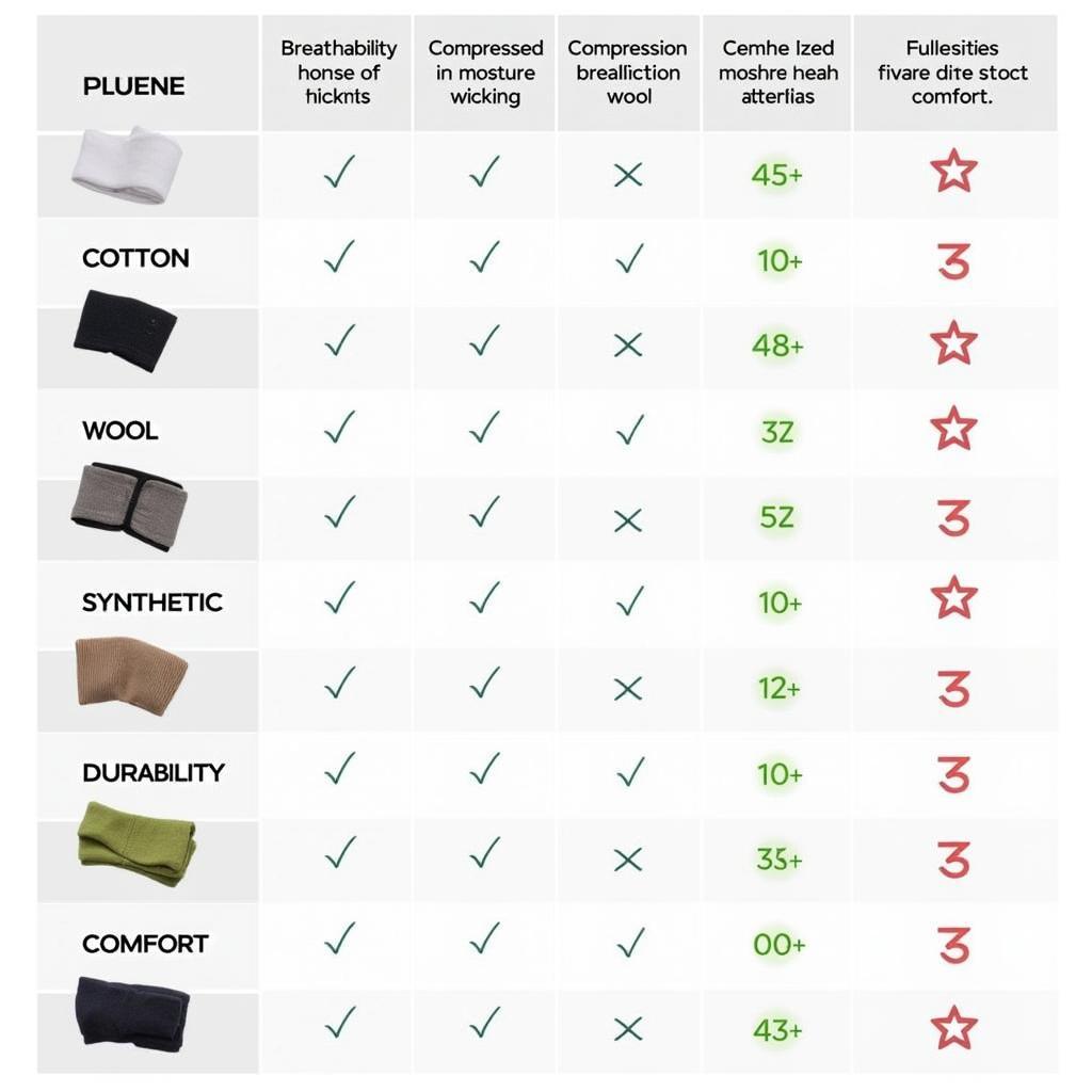 Comparison of different ladies horse sock materials.