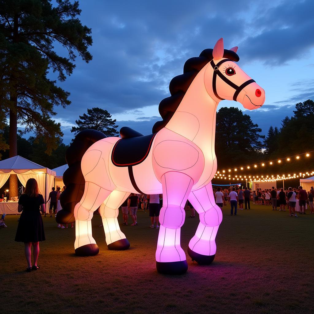 Large Inflatable Horse Used as Event Decoration