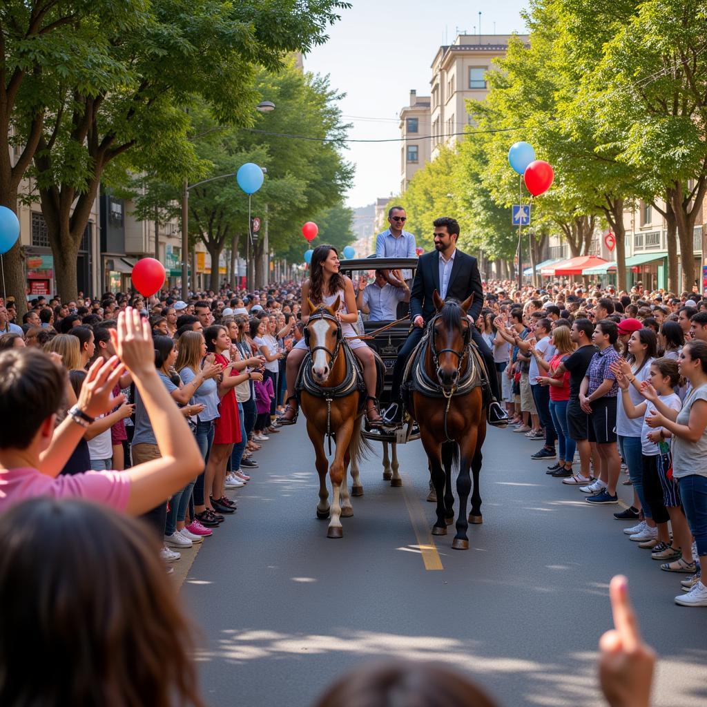 Crowd of Spectators at the Lebanon Horse Carriage Parade