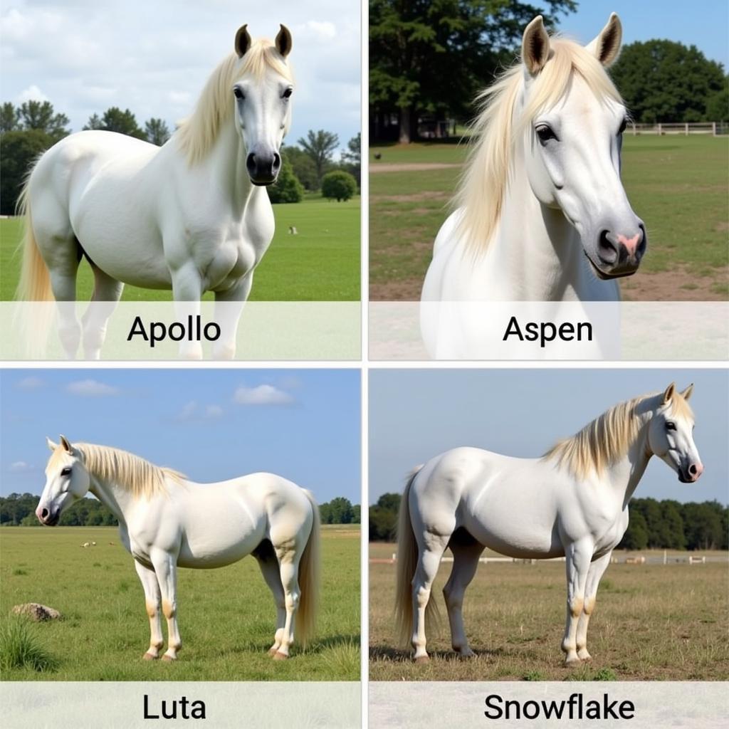 Male and Female White Horse Name Ideas