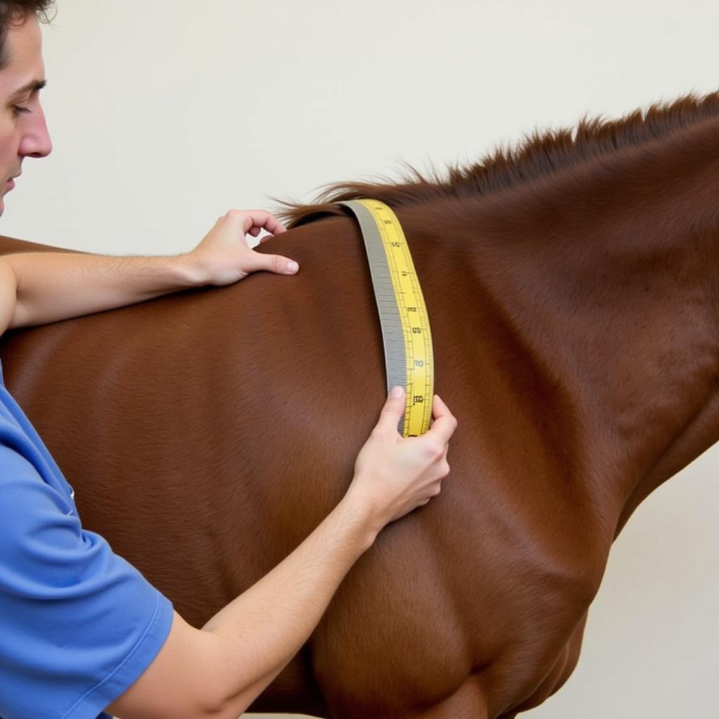 Measuring Horse Gullet Width