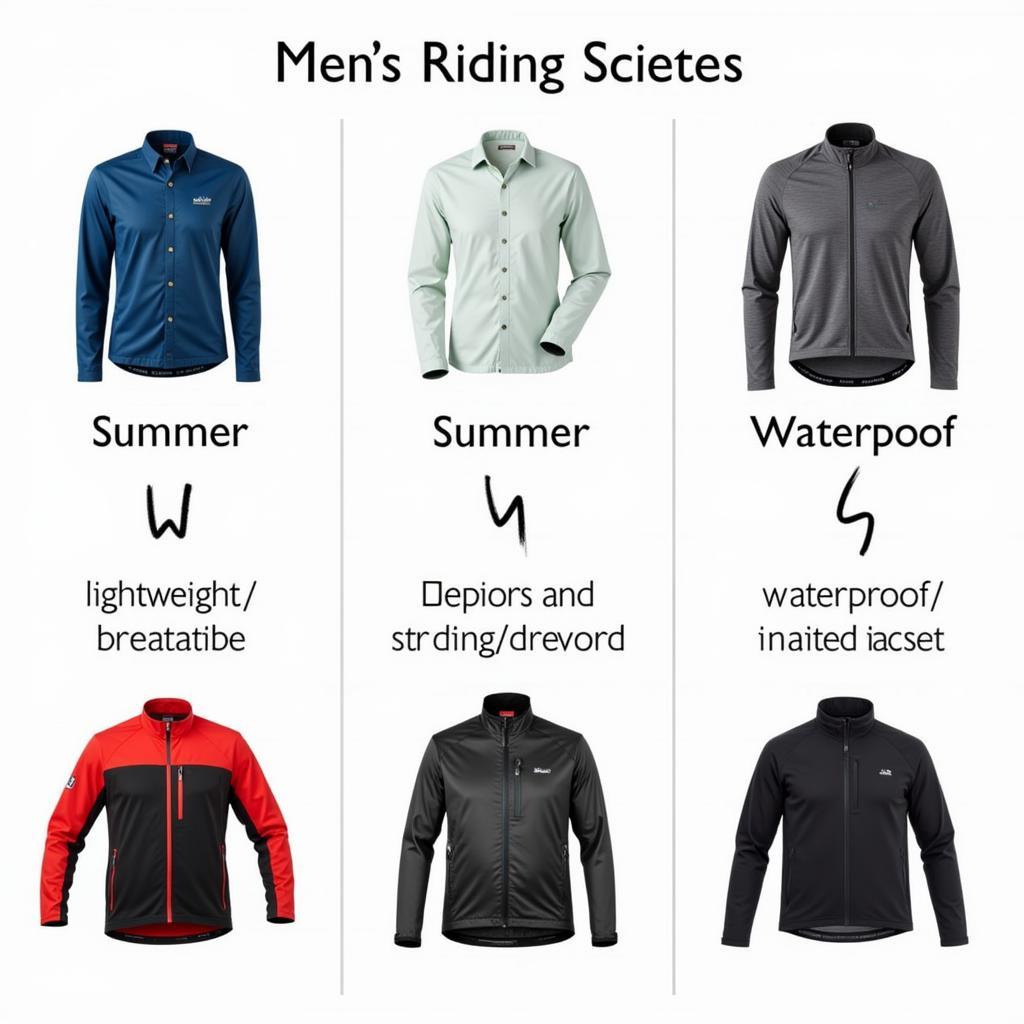 Men's Riding Jackets and Shirts for Different Weather Conditions