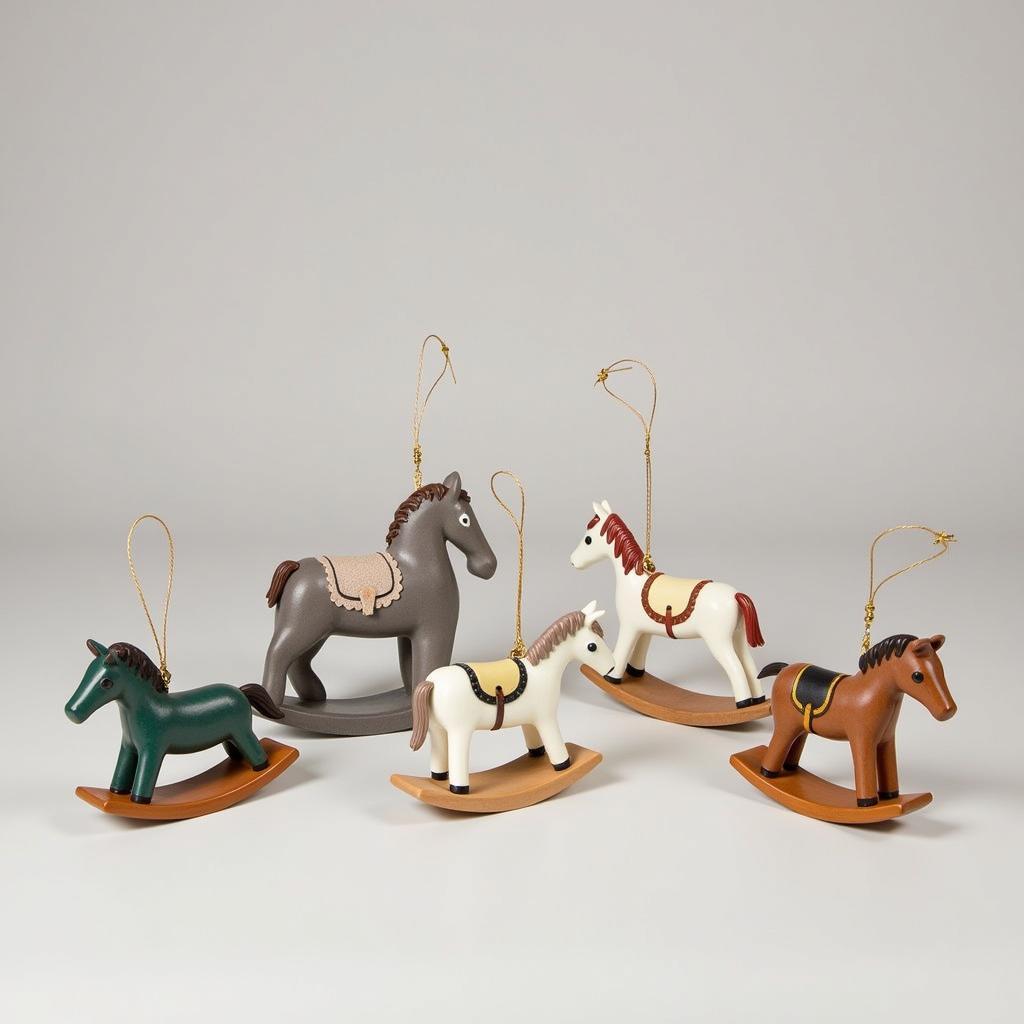 Modern Rocking Horse Ornaments