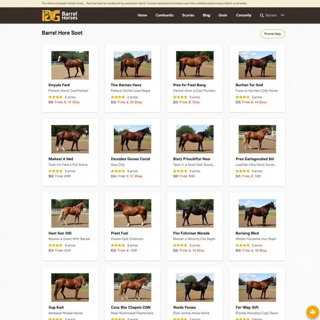 Browsing Online Listings for 1D Barrel Horses