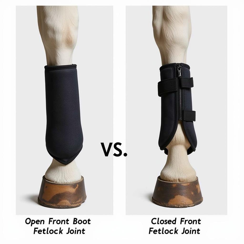 Comparison of open front and closed front splint boots