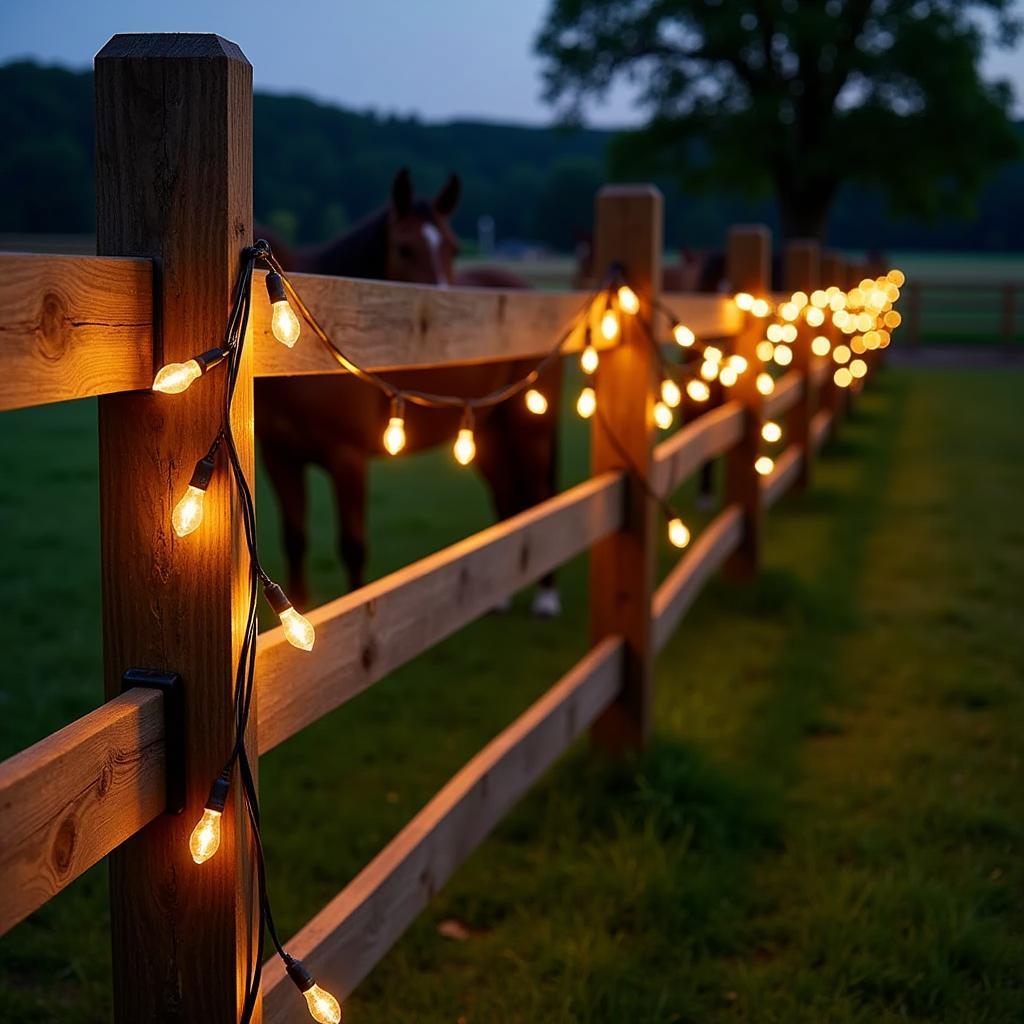 Outdoor Horse Lights String with Weatherproof Casing