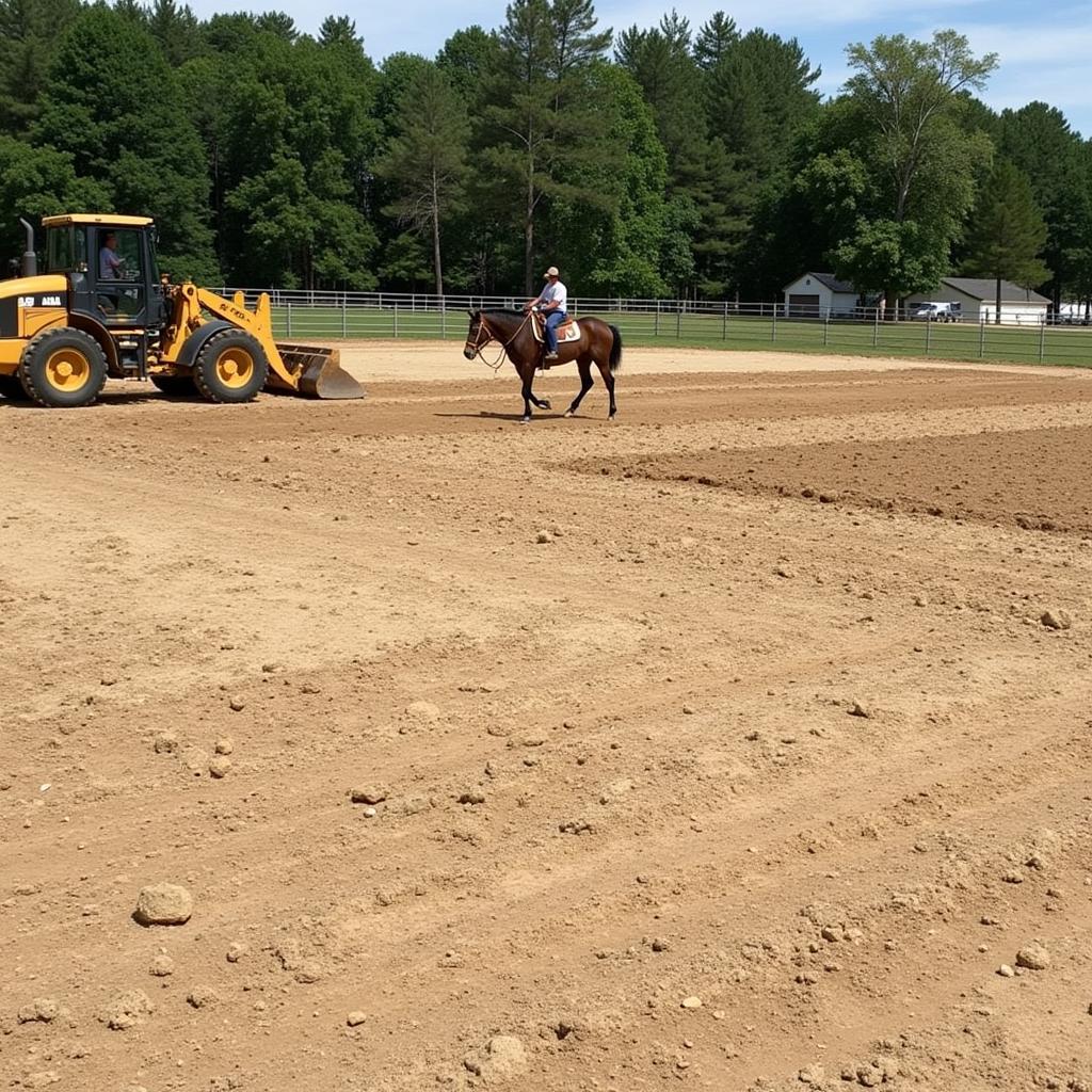 Construction of an Outdoor Horse Riding Arena