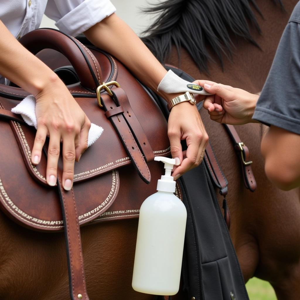 Cleaning Paso Fino horse tack