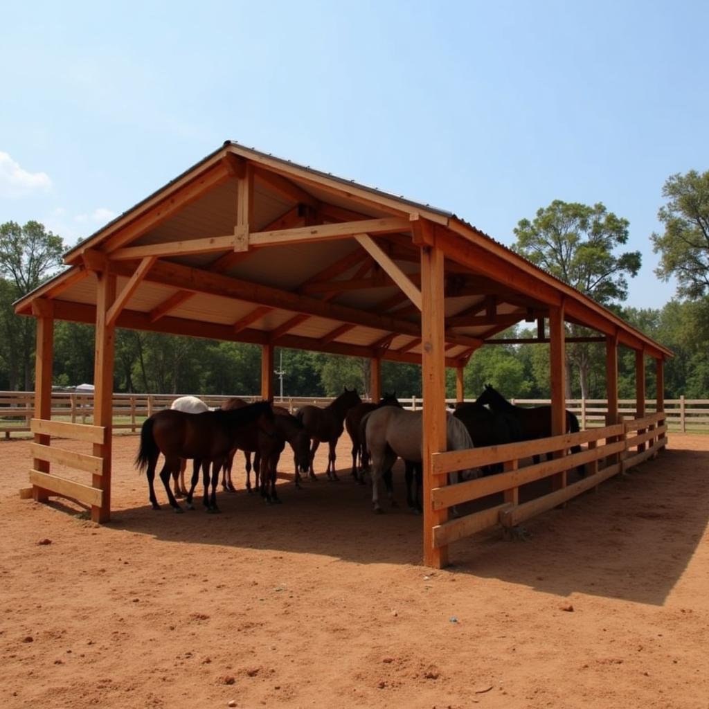 Permanent Horse Shade Structure