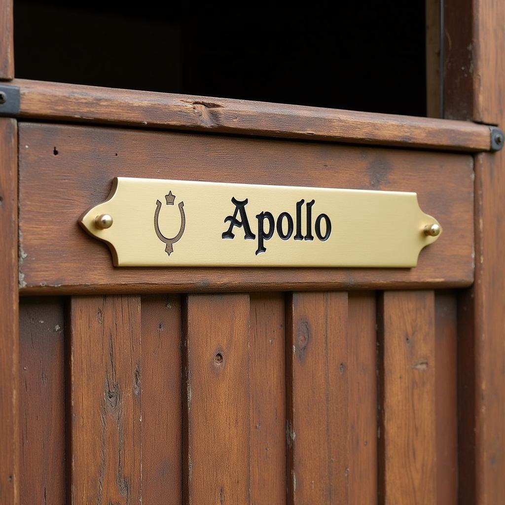 Personalized Horse Nameplate for Stable