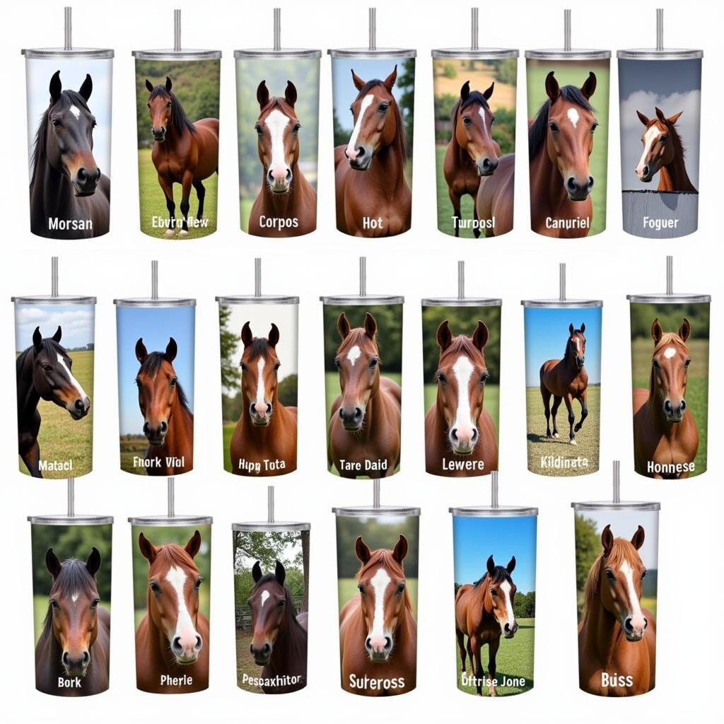 Personalized Horse Tumbler Wrap Design Ideas