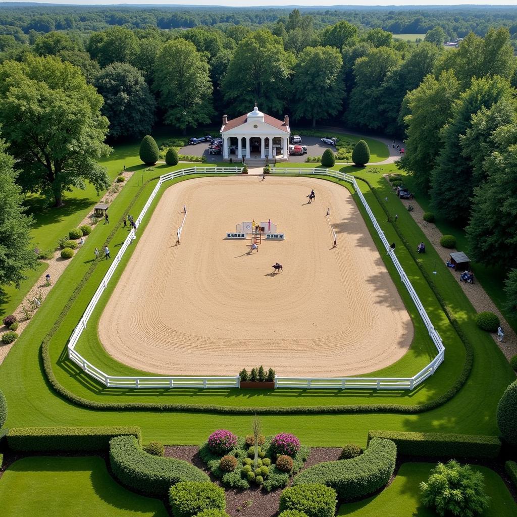 Dressage Arena at Plantation Field Horse Trials