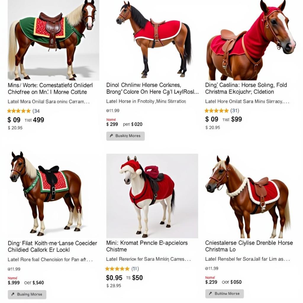 Pre-made Christmas Costumes for Mini Horses