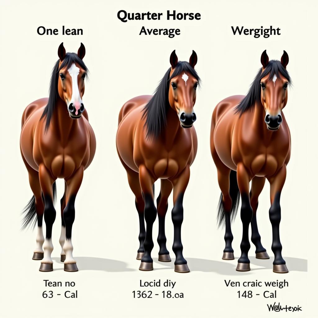 Quarter Horse Weight Comparison