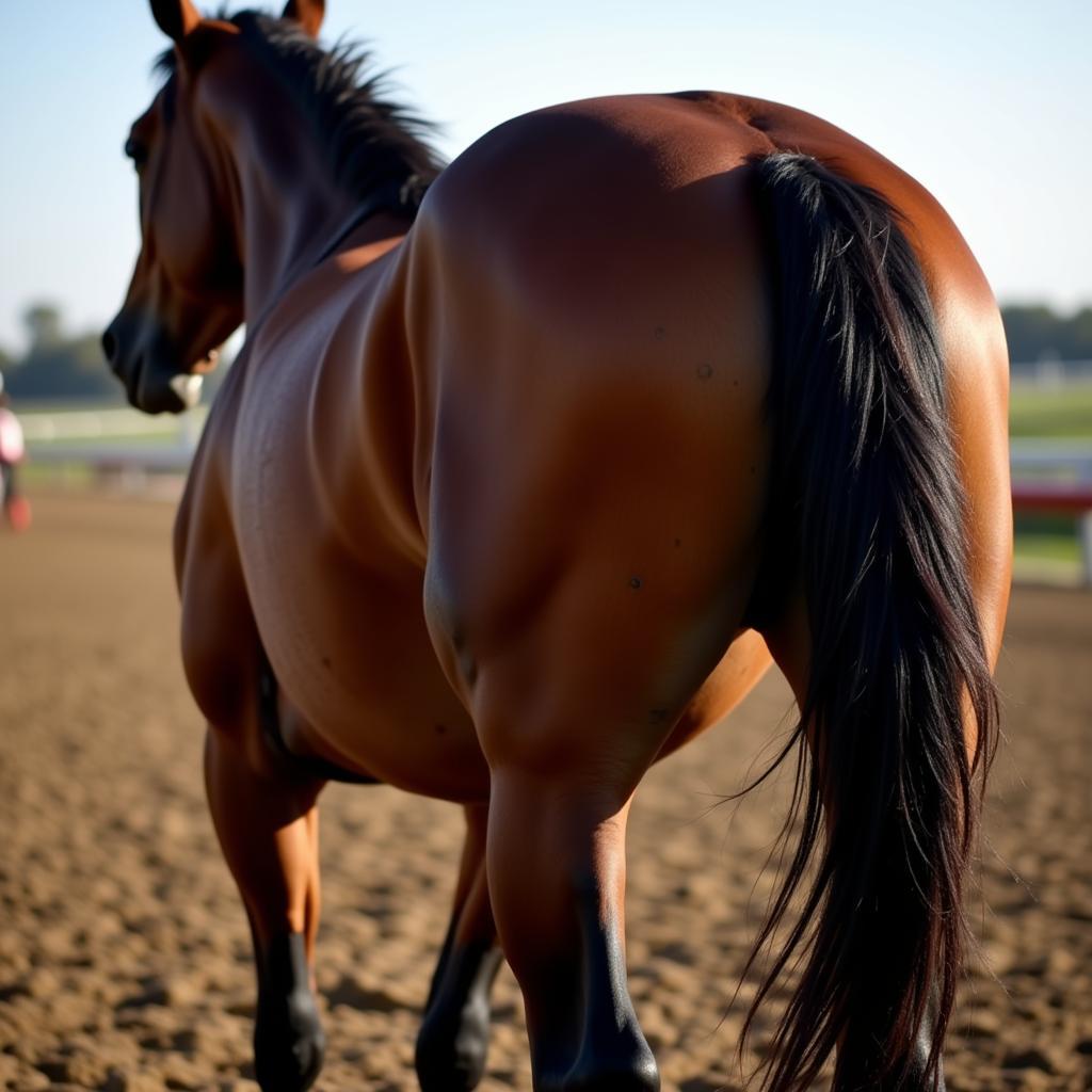 Race Bred Quarter Horse Showing Athletic Build