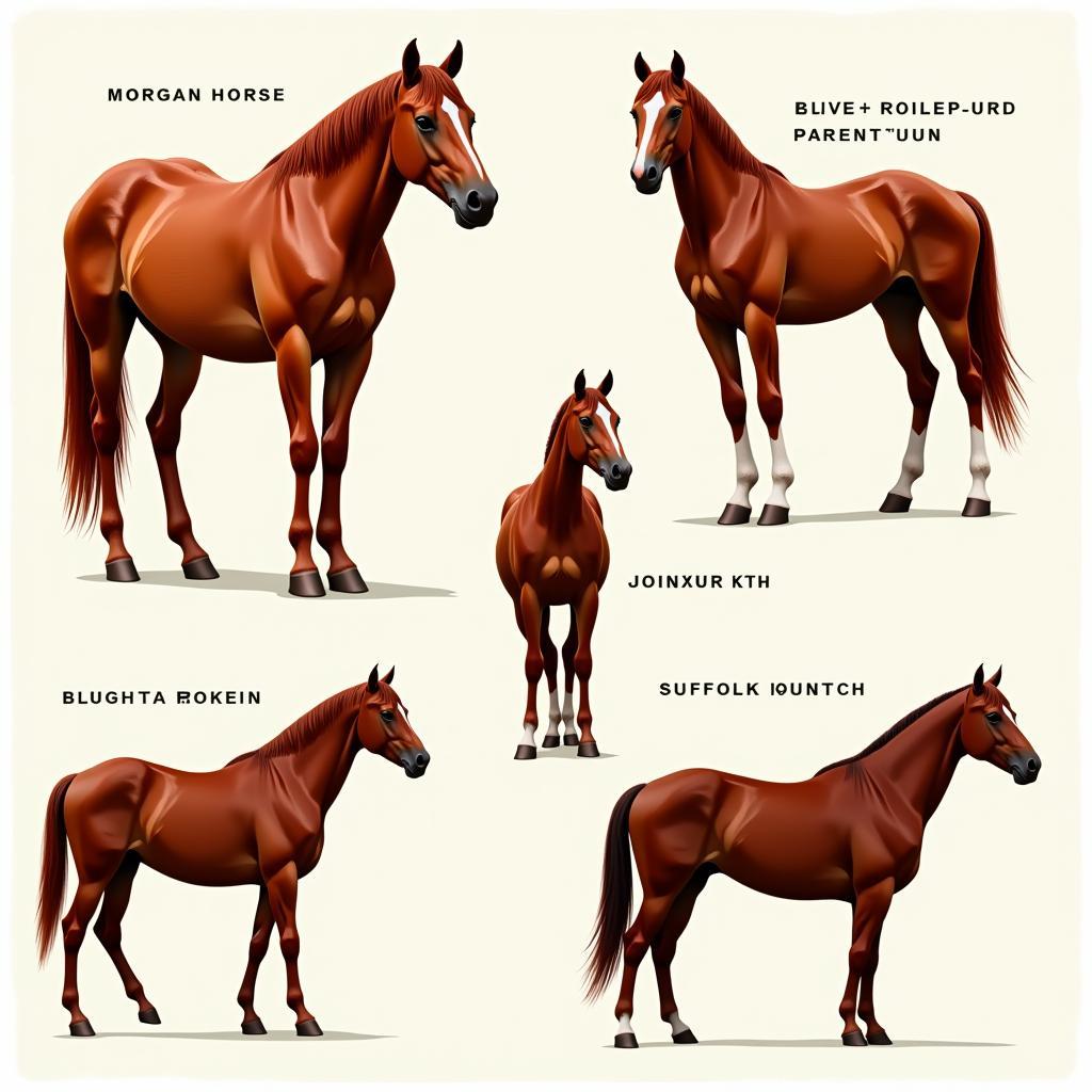 Variety of Red Horse Breeds - Chestnut, Sorrel, and Liver Chestnut