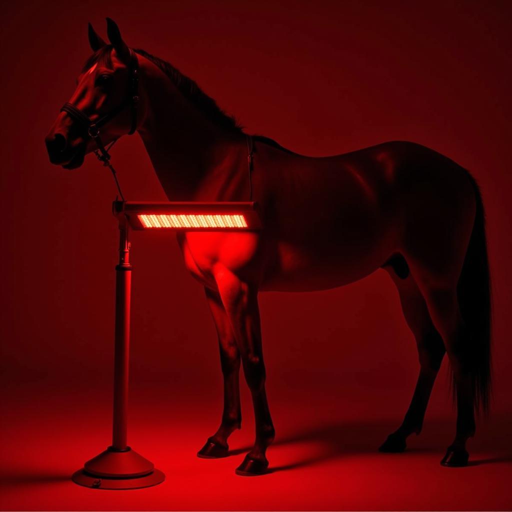 Red Light Therapy Treatment for a Horse