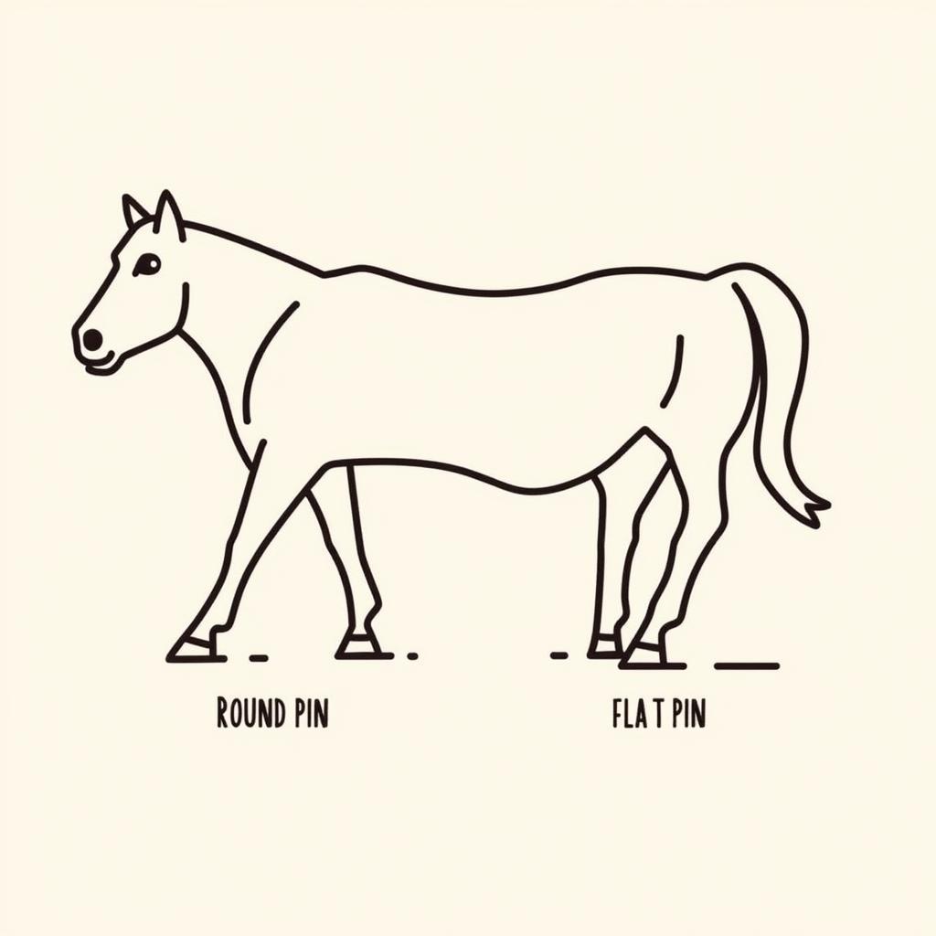 Round Pin Horse Illustration