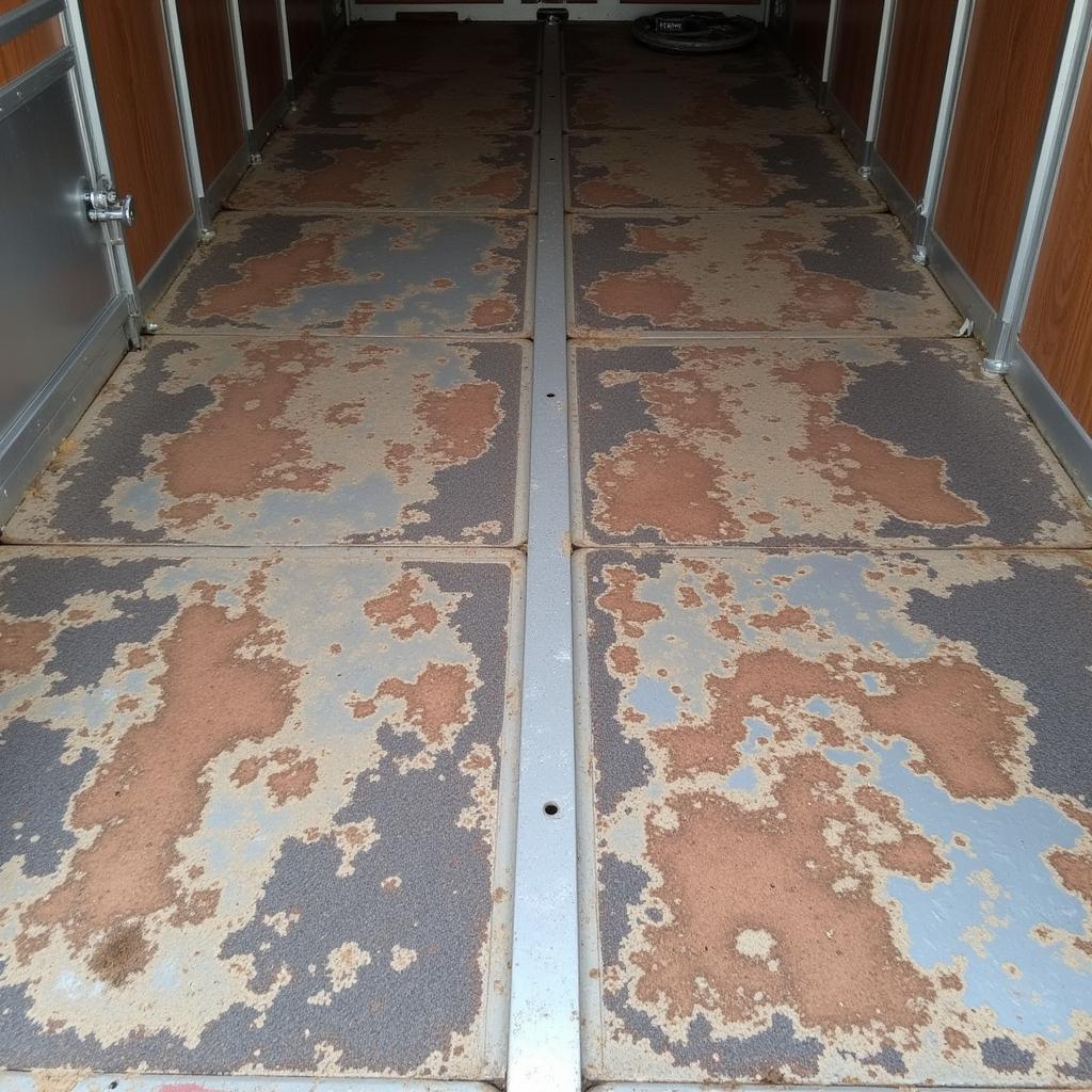 Assessing Floor Damage in a Salvage Horse Trailer