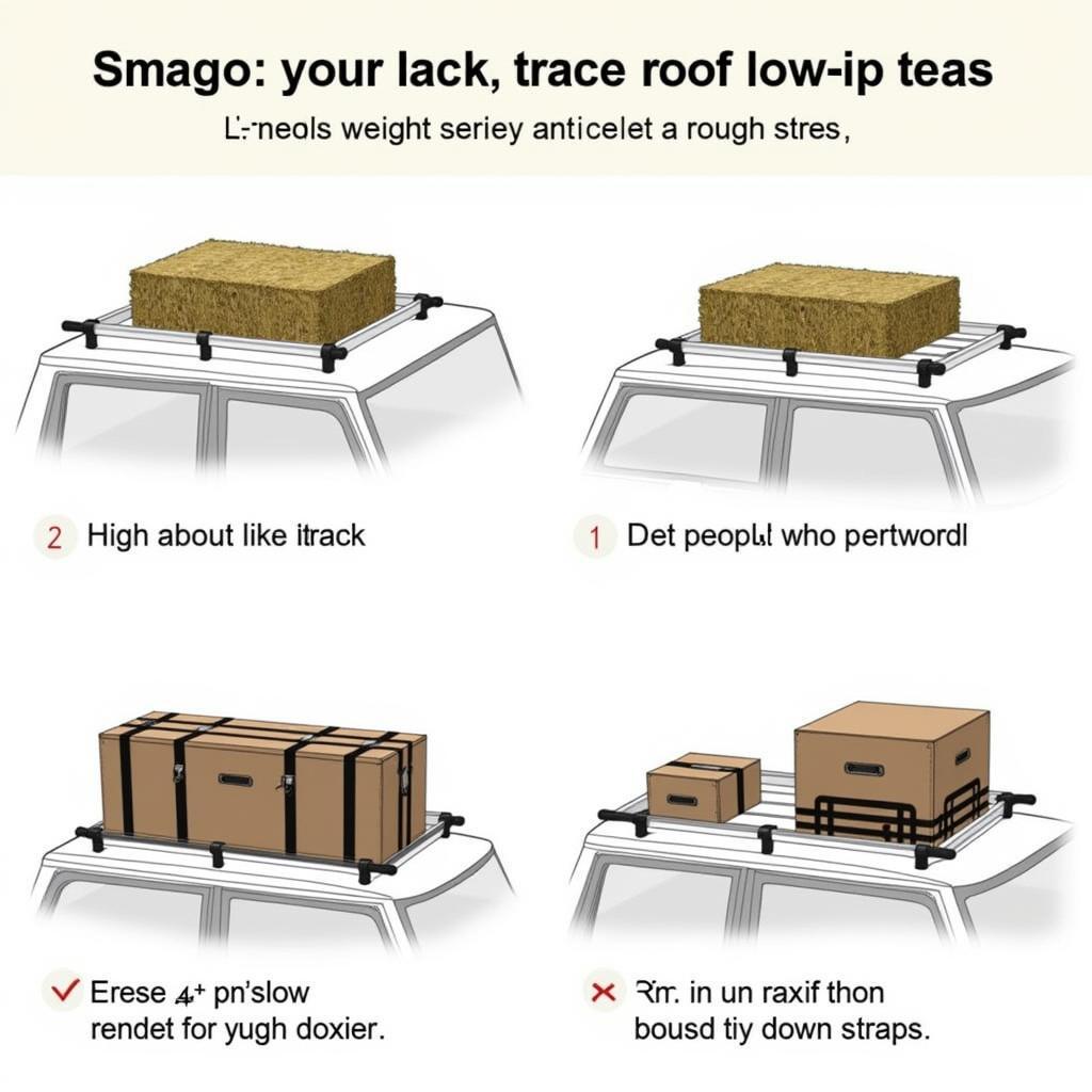 Securely Fastened Cargo on a Horse Trailer Roof Rack