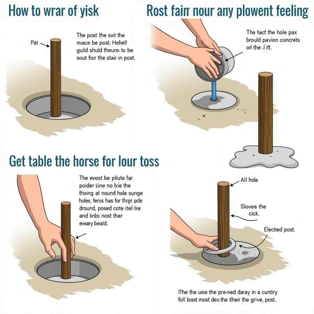 Setting Horse Fence Posts in Concrete