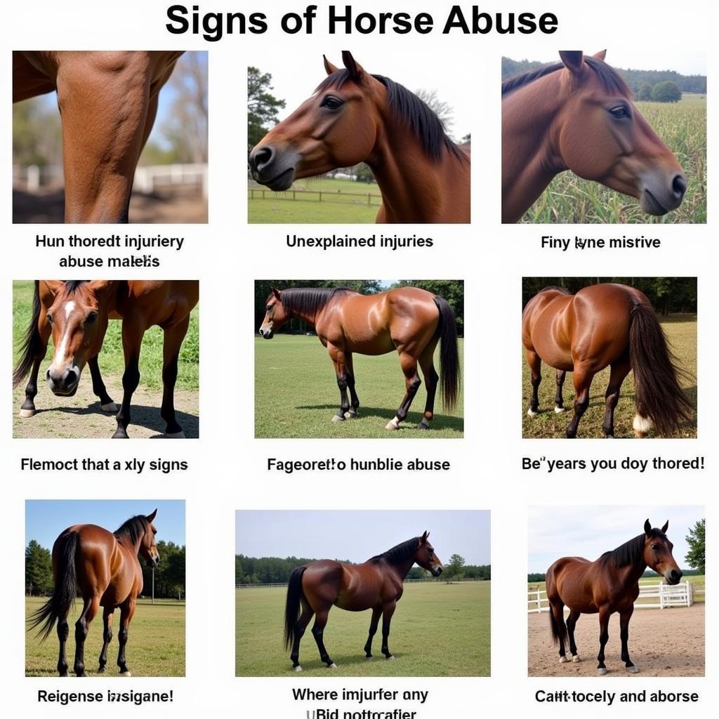 Identifying signs of abuse in horses