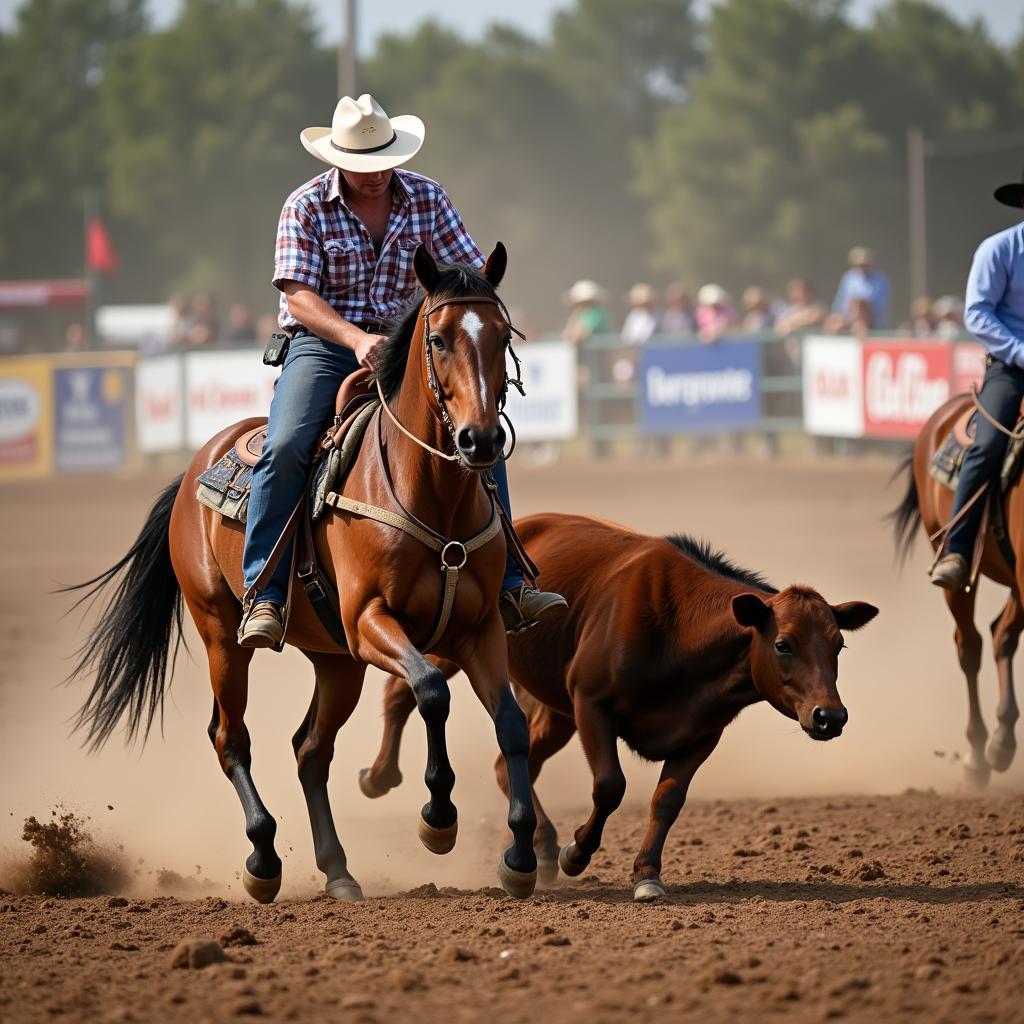 Snap Krackle Pop Quarter Horse Demonstrating Cutting Skills