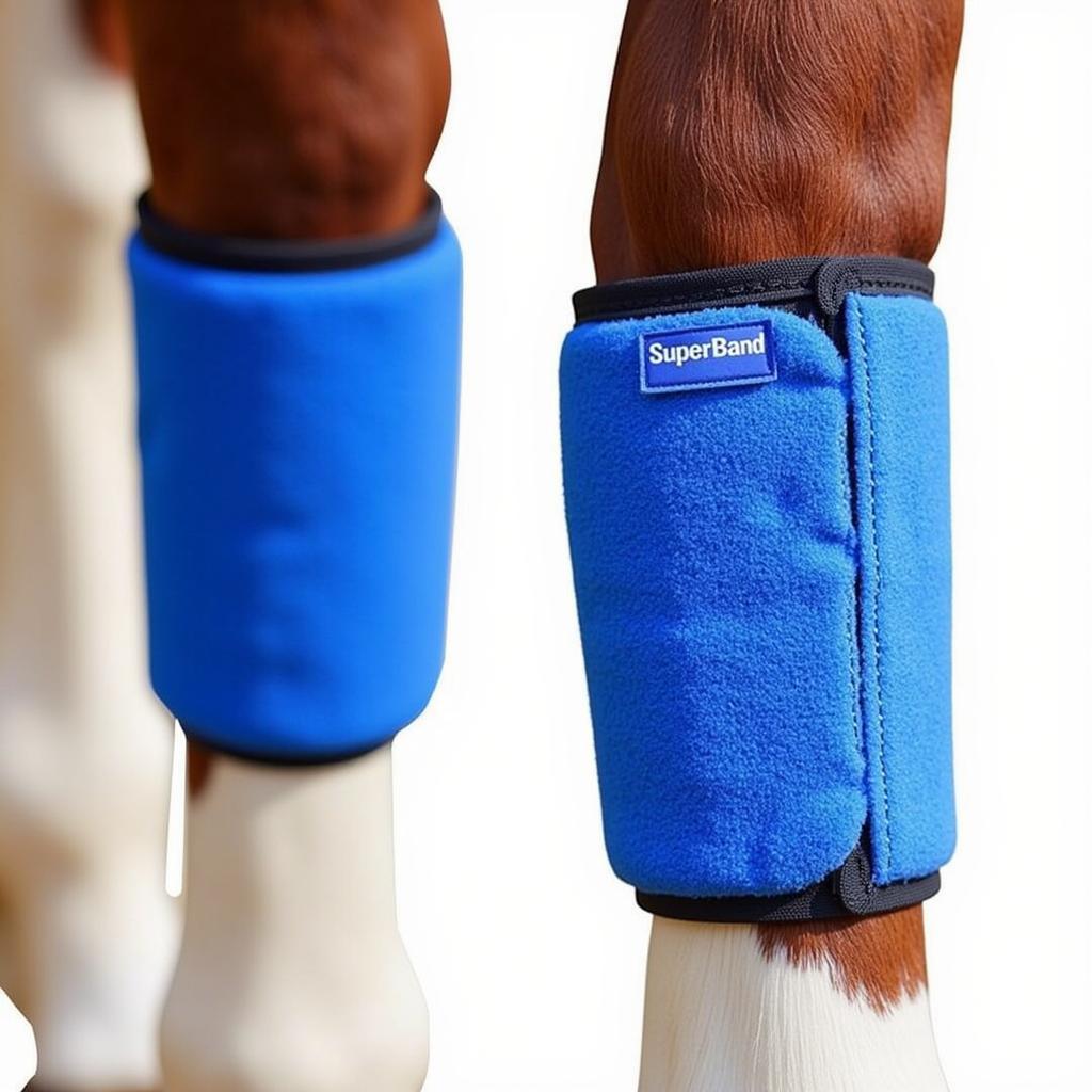 Super Bands on Horse Leg for Protection