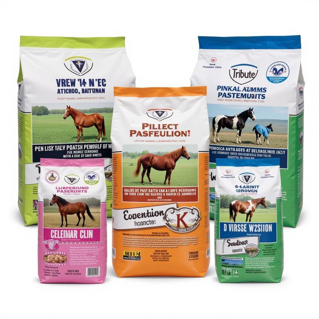 Various Bags of Tribute Horse Feed