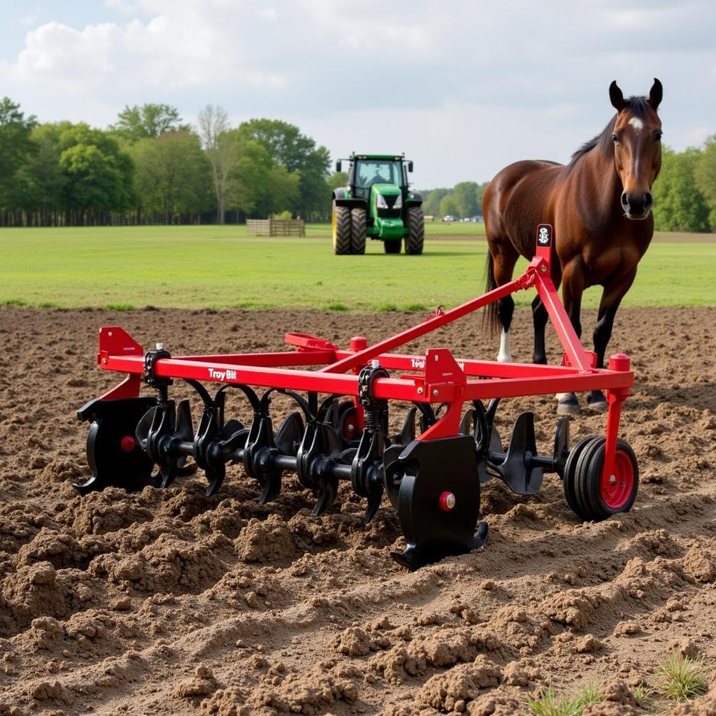 Troy Bilt Horse Reverse Disk in Use