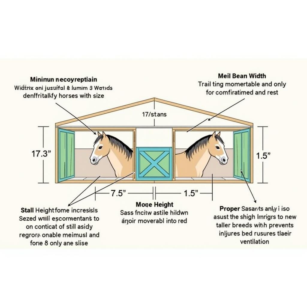 Ideal Dimensions for a Two-Horse Stall