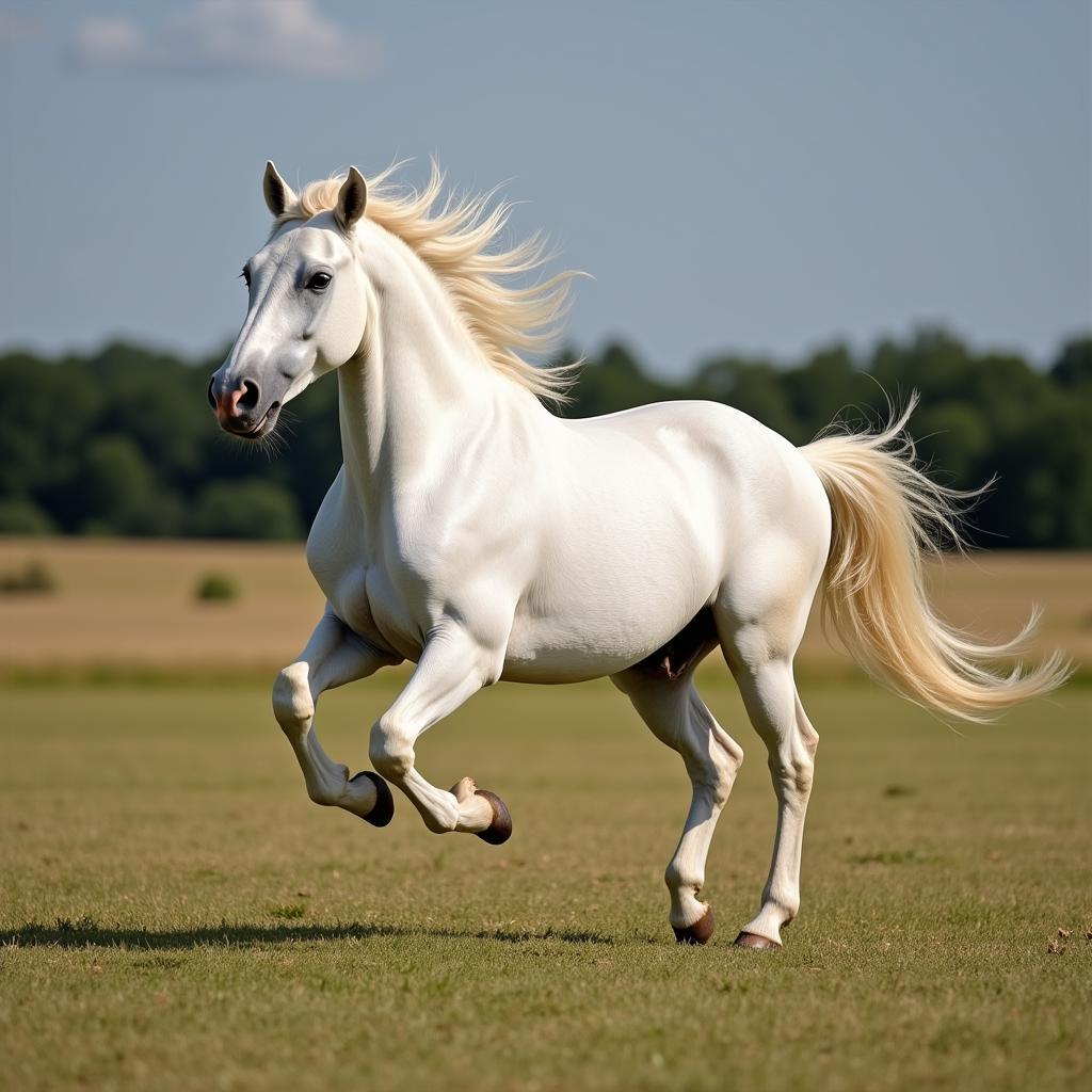 White Horse Running Free