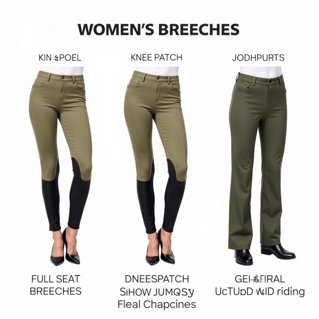 Women's Breeches Styles for Different Disciplines