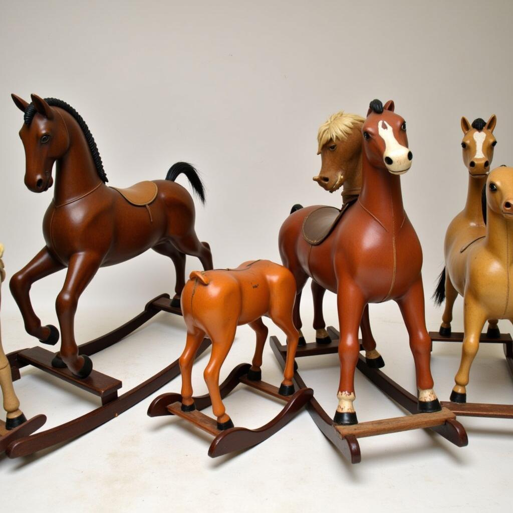 Collection of Vintage 1960s Rocking Horses