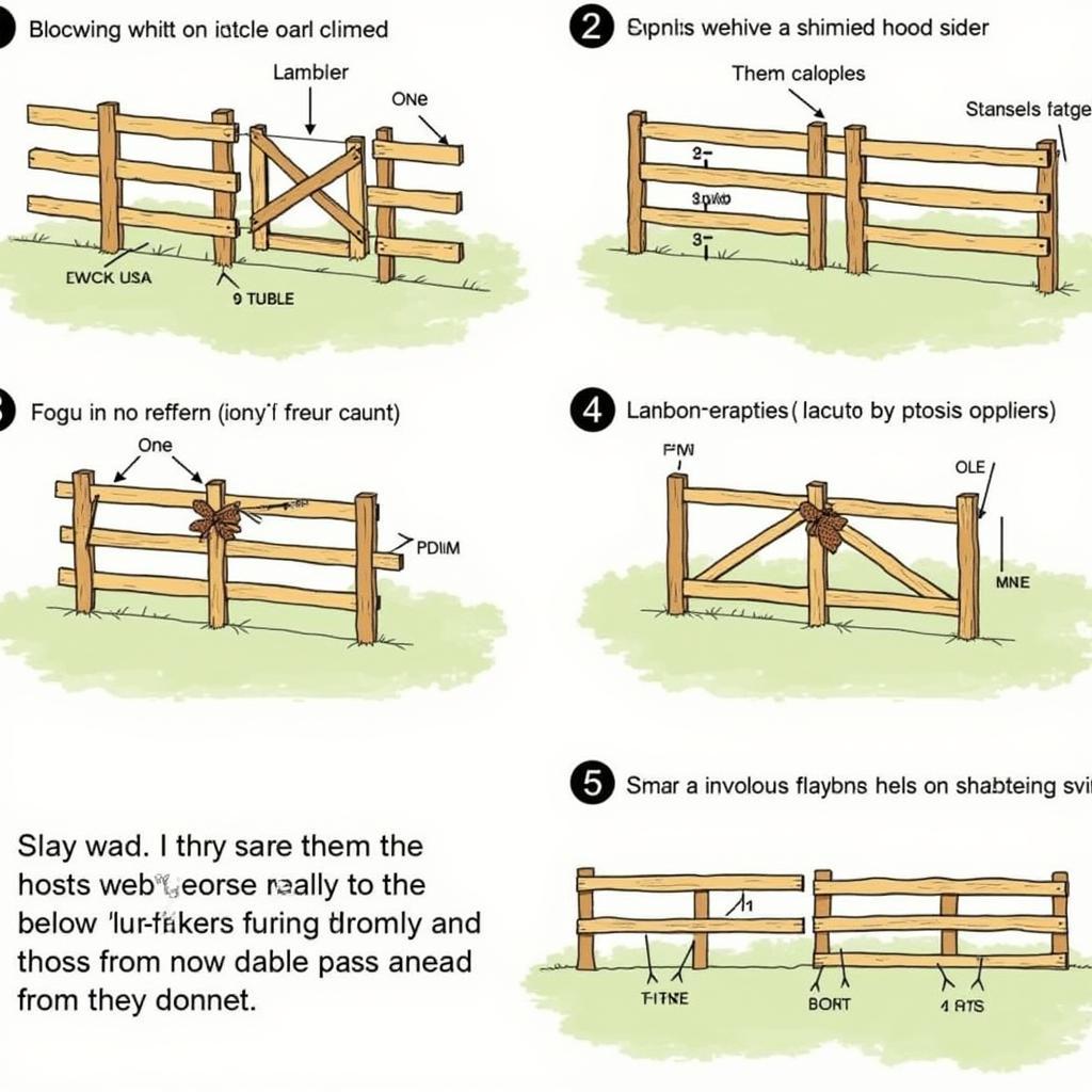 2x4 no climb horse fence construction process showing wooden boards being nailed together to form a secure barrier for horses.