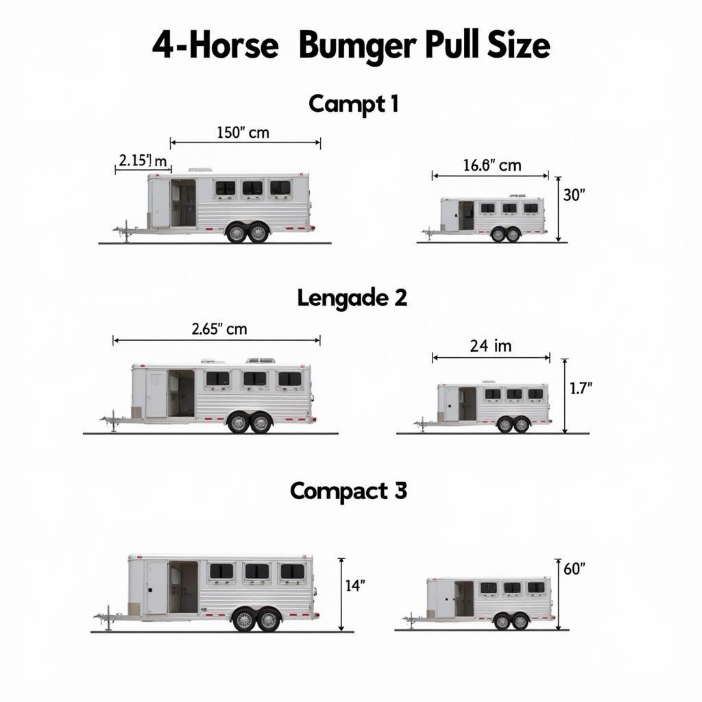 4 Horse Bumper Pull Trailer Sizes: A comparison of different sizes to accommodate various horse breeds and group sizes.