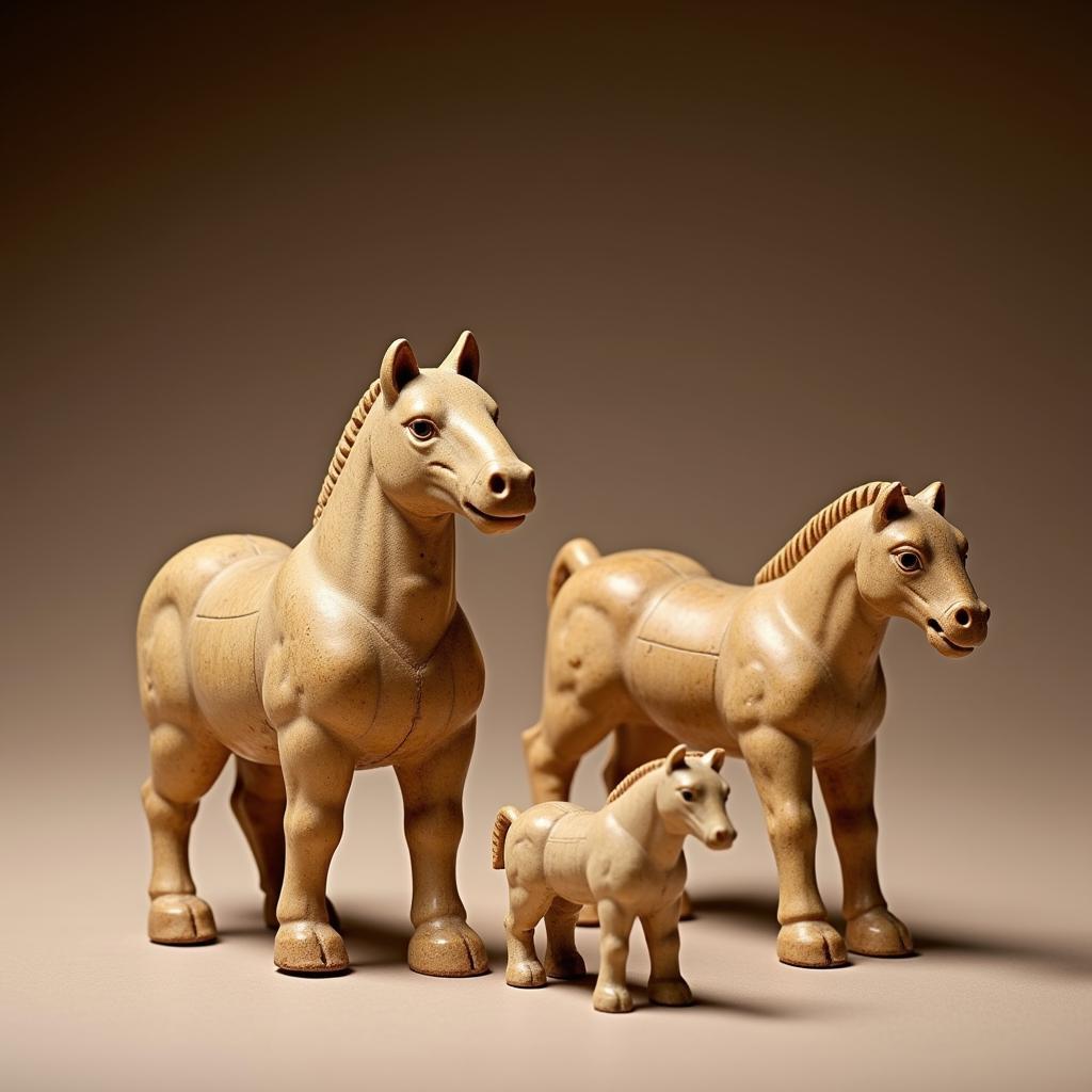 Ancient Horse Game Pieces from Egypt and Rome