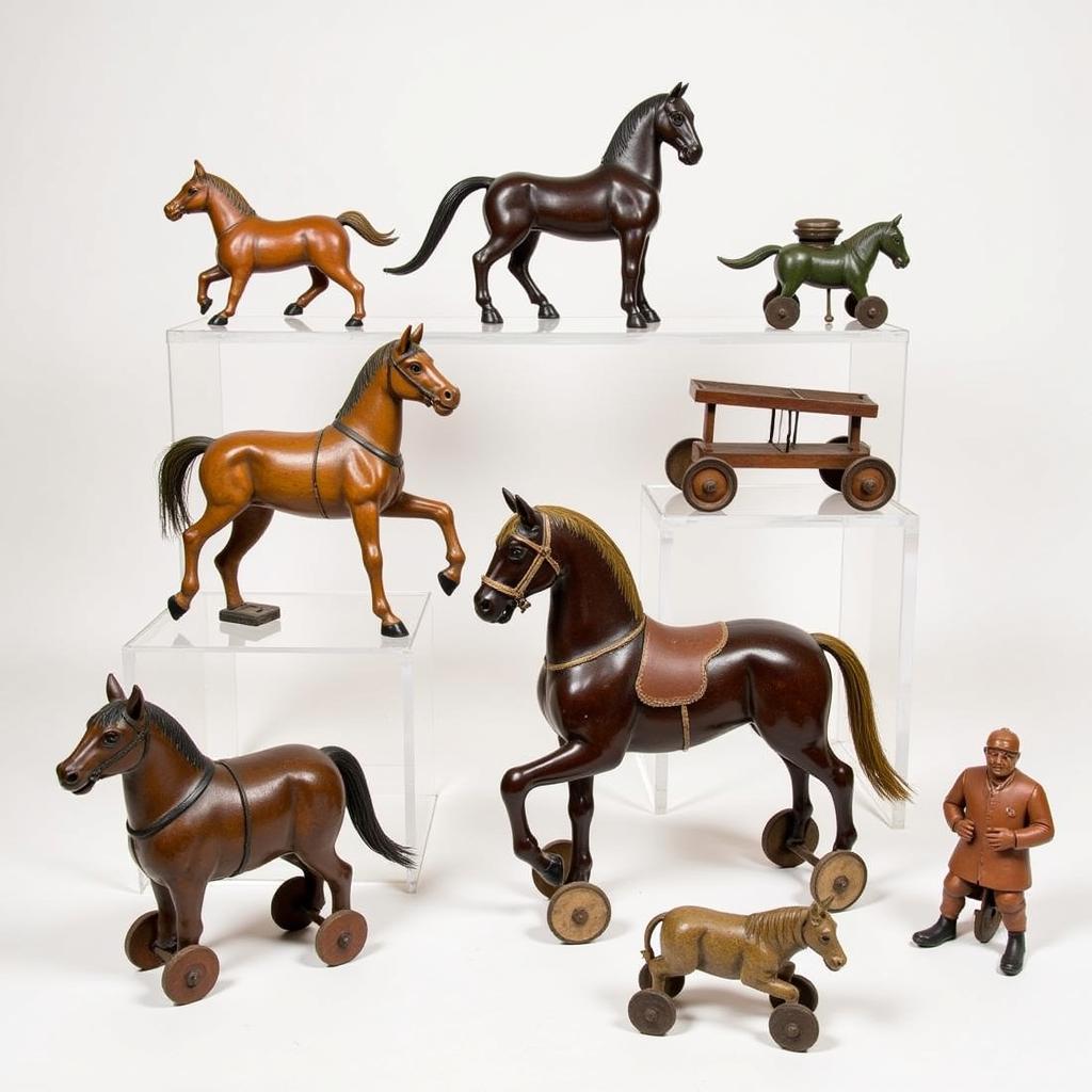 Antique Horse Pull Toy Collection