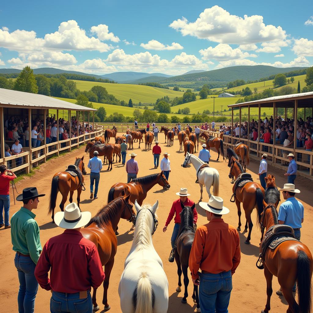 Arkansas Horse Market Scene