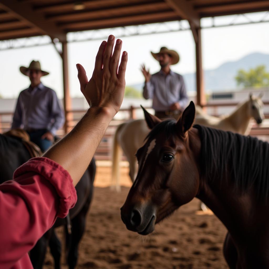 Bidding at an Arizona Horse Auction