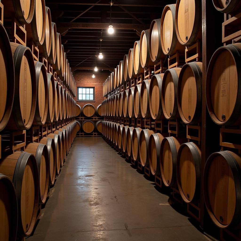 Bourbon Aging in a Rickhouse