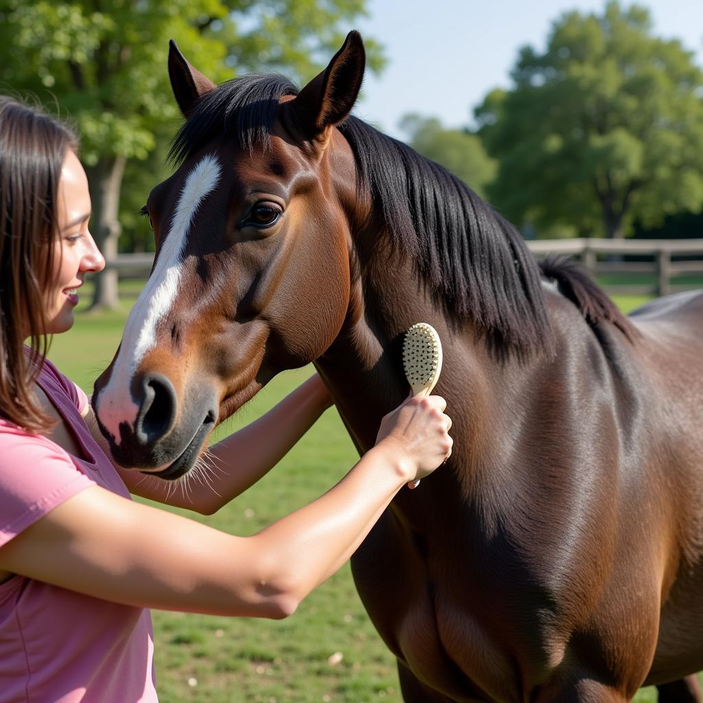 Brindle Horse Grooming