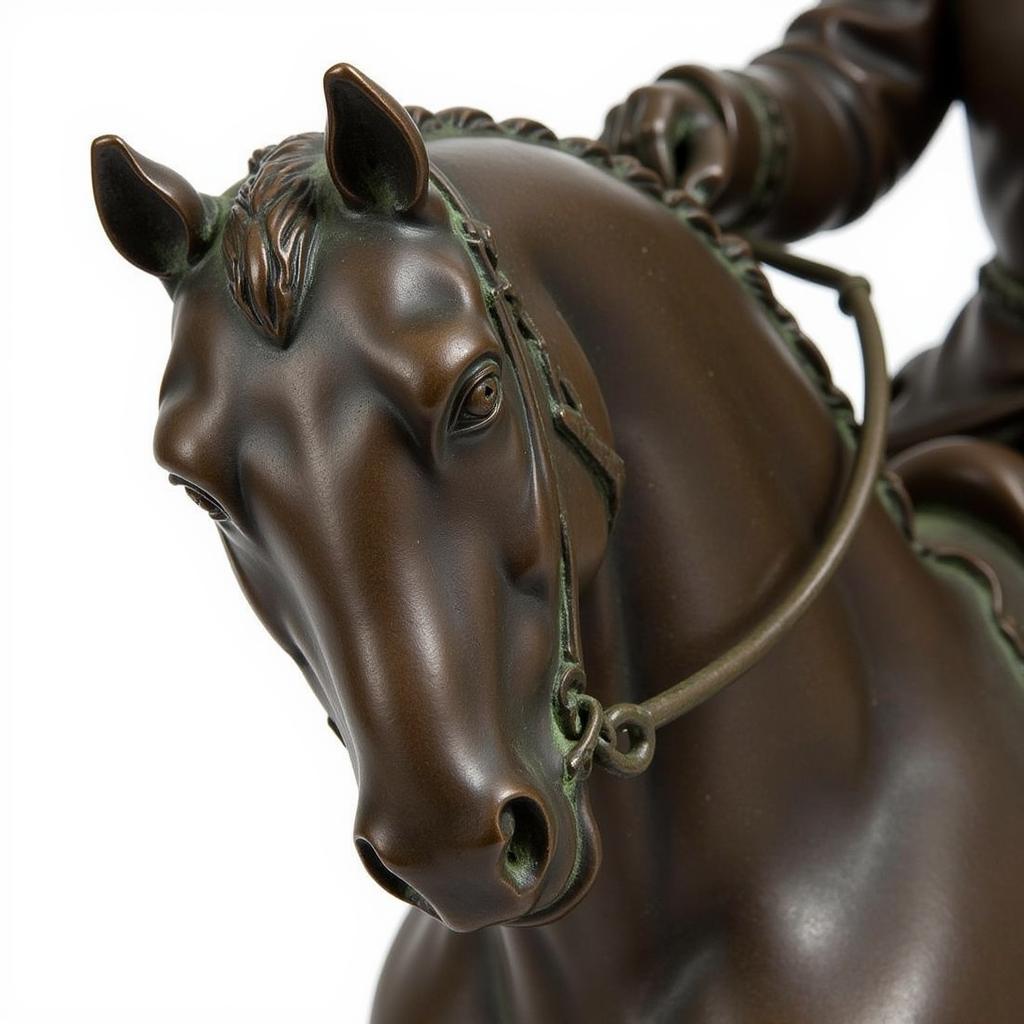 Intricate Details of a Bronze Equestrian Statue