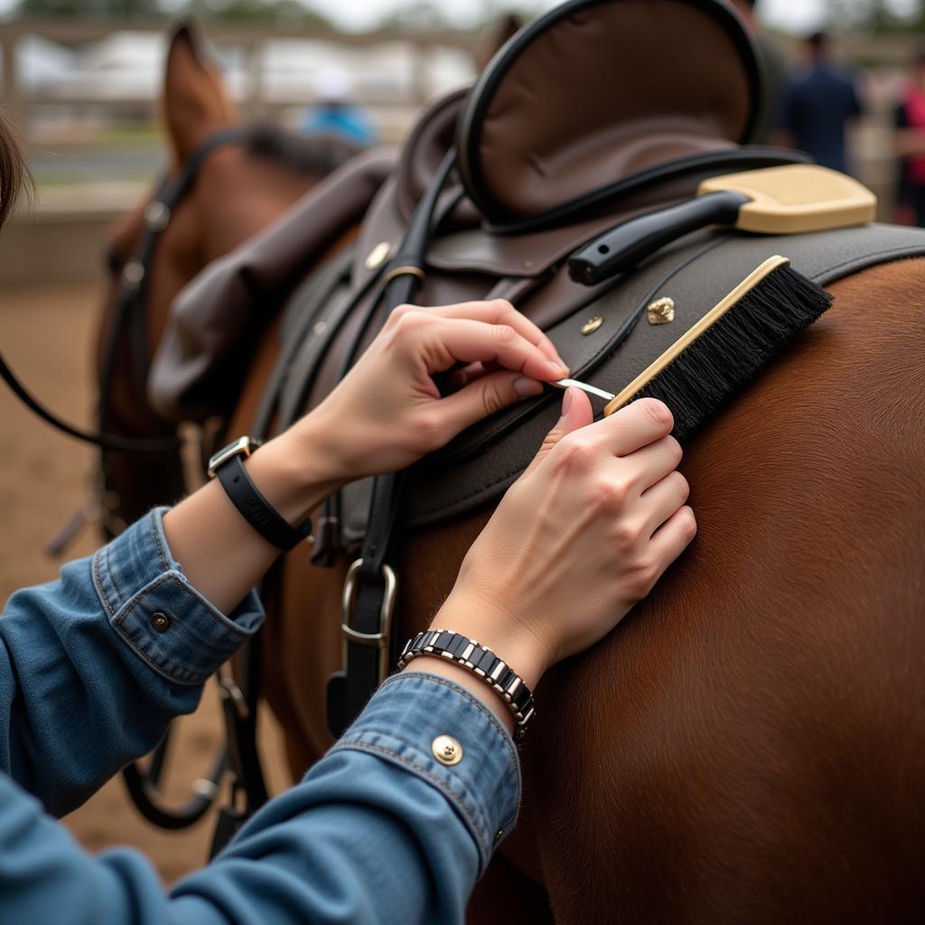 Grooming a Morgan Horse for the Buckeye Morgan Horse Show